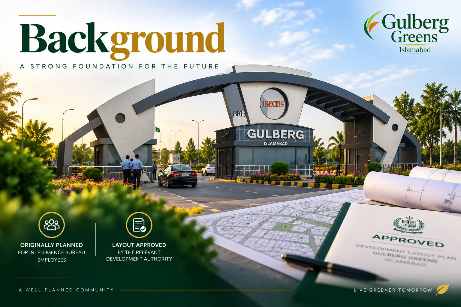 Background of Gulberg Greens